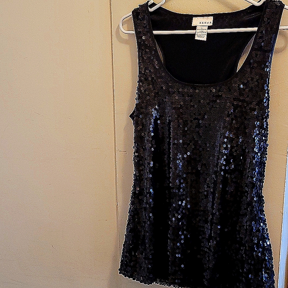 Black Sequim Top Size L